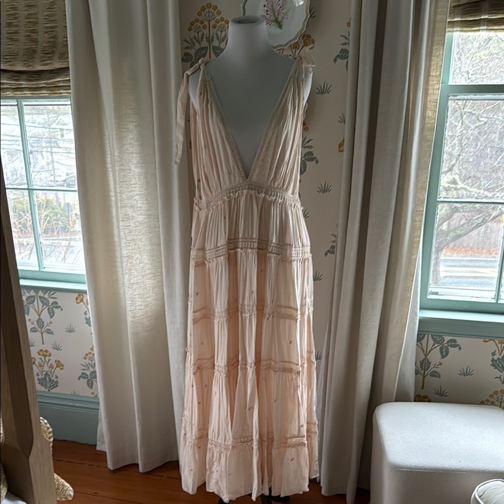 Free People Flowy Peach Maxi Dress